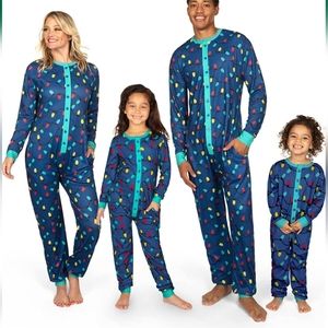 Tipsy elves matching family pajama onesie light bulbs XL